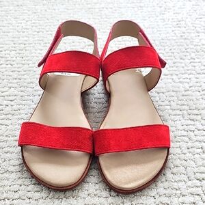 Johnston & Murphy leather and red Suede Women's Sandals *Brand NEW*